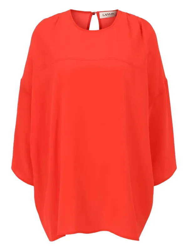 Lanvin Silk Blouse in Red