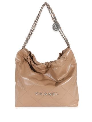 CHANEL Pre-Owned 2021-2022 diamond-quilted Logo Lettering Tote Bag