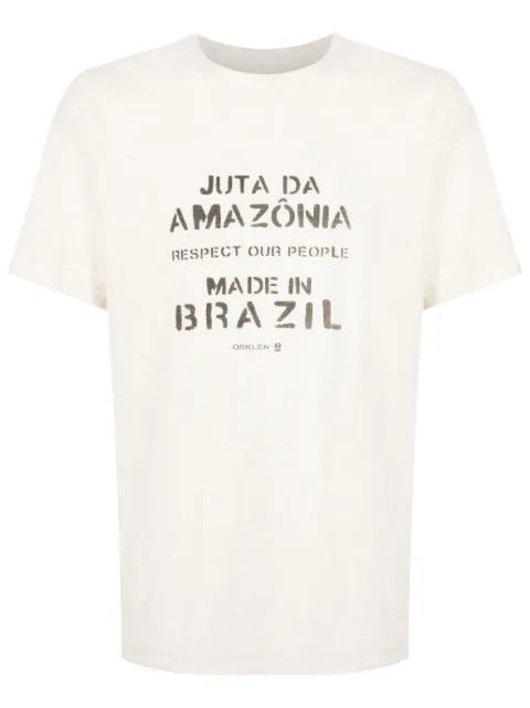 Osklen Camiseta de jersey com slogan