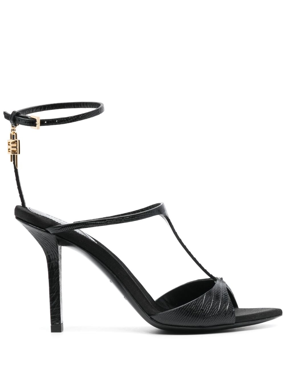 Shop Givenchy Padlock-detailed 110mm Sandals In Black