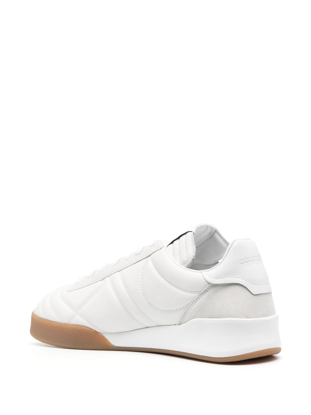 Shop Courrèges Low-top Leather Sneakers In Weiss