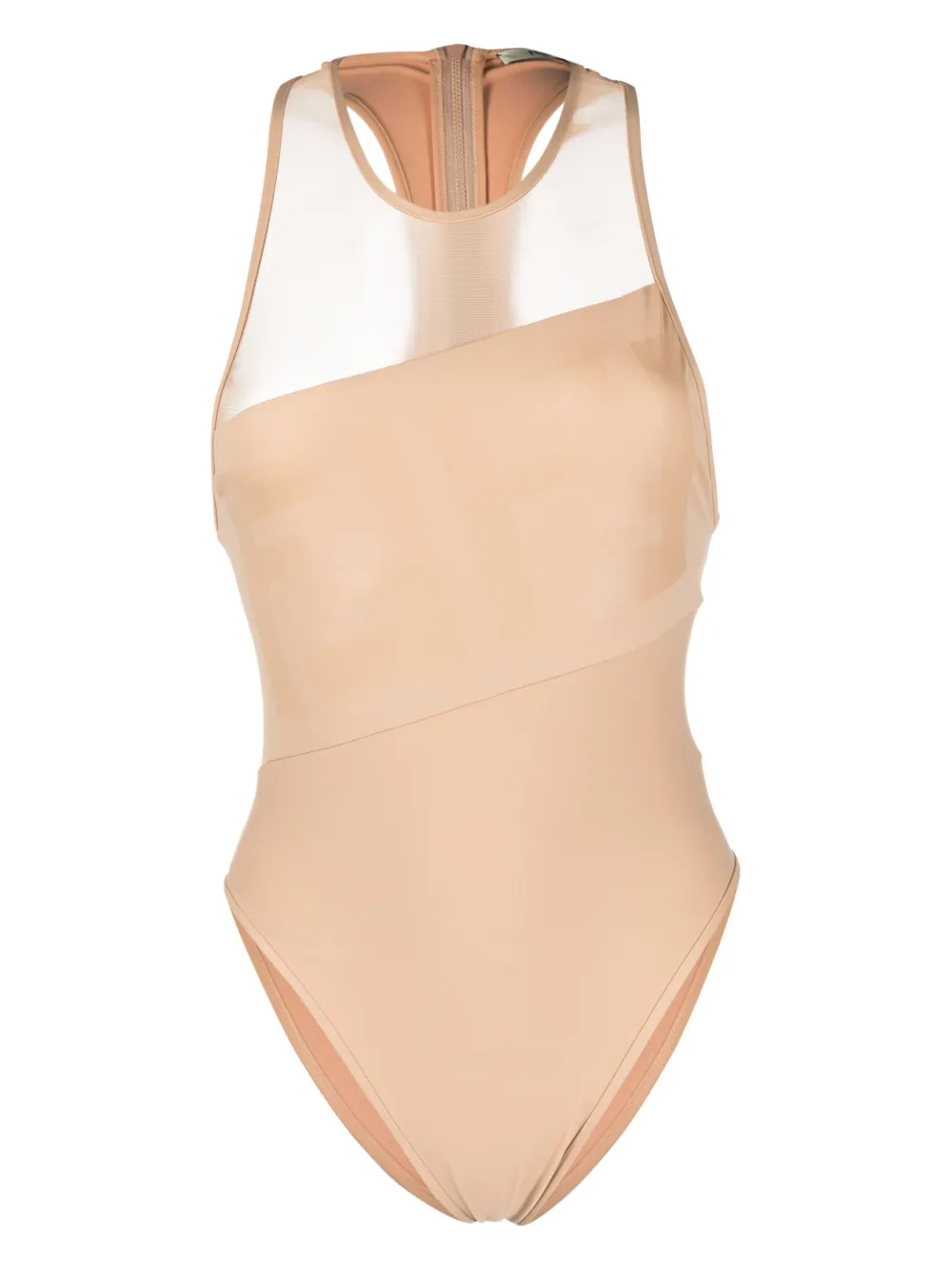 FENDI Badpak met doorzichtig vlak Beige