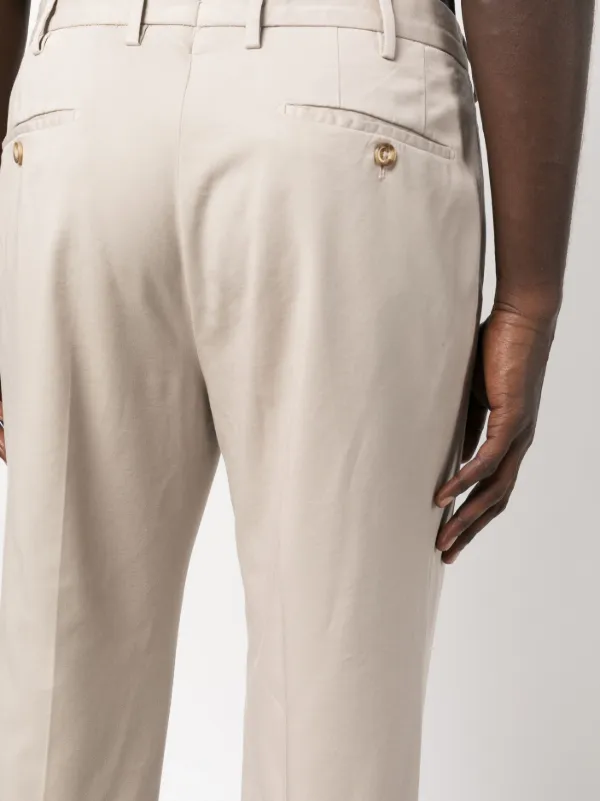 スラックス INCOTEX Men Straight Pants 1W0039 9098B 520 Beige Incotex Pleated straight-leg Trousers | Neutrals | FARFETCH