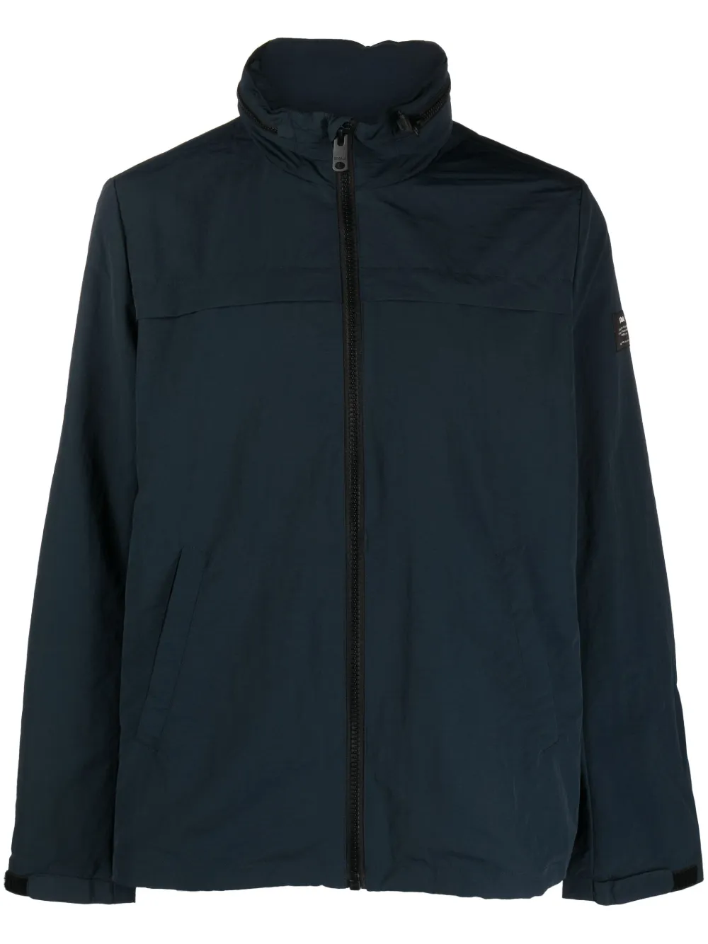 Ecoalf concealed-fastening hooded jacket - Blue