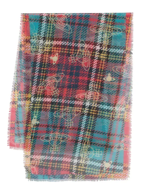 Mac Andy tartan-pattern scarf