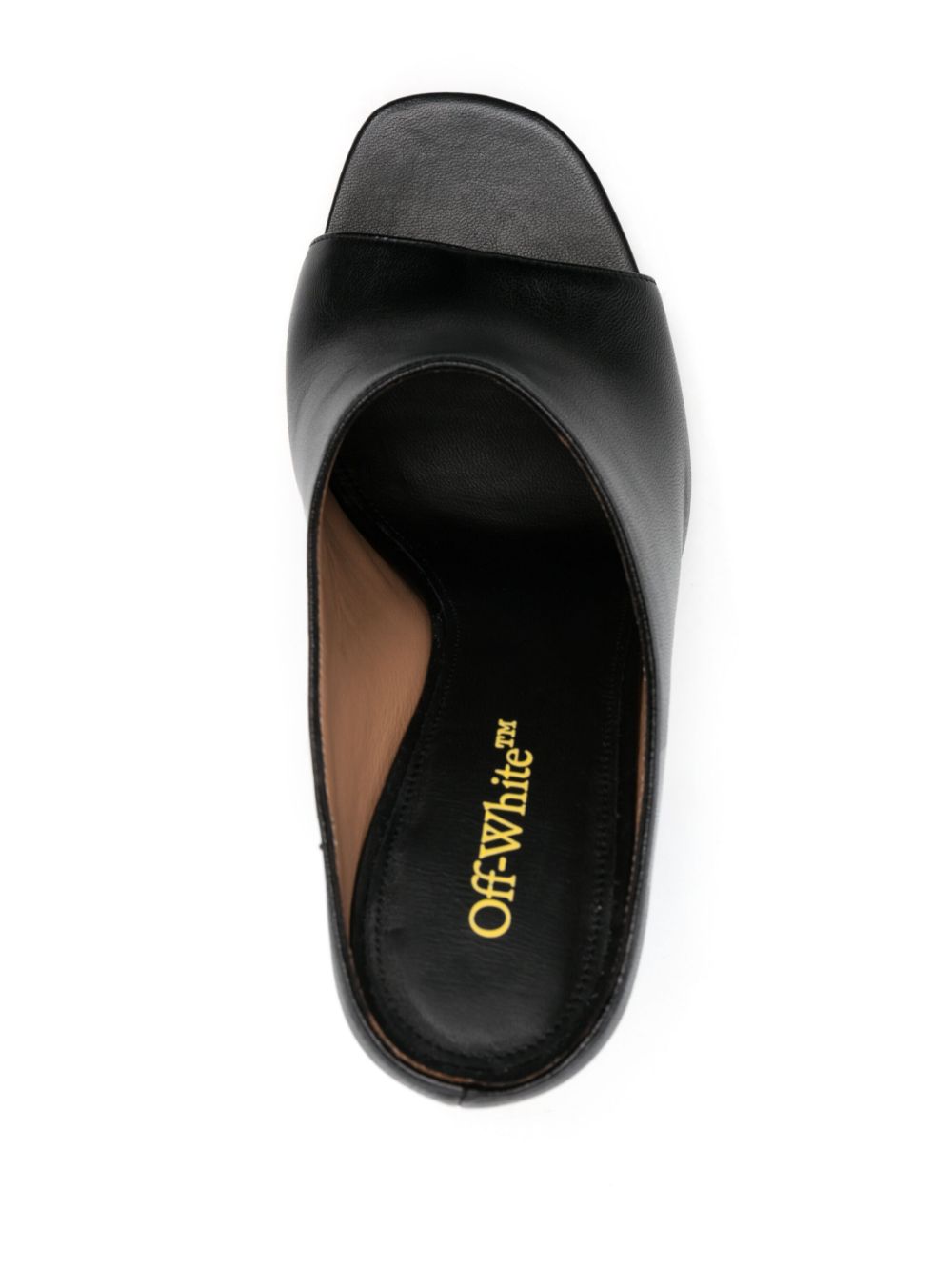 Shop Off-white Pop Meteor 135mm Leather Mules In Schwarz