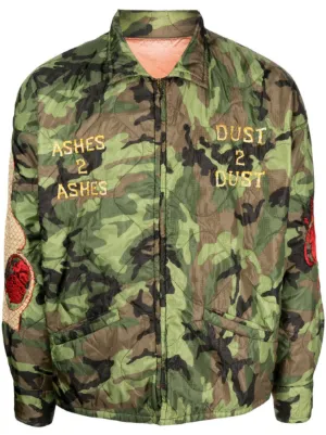 SAINT MXXXXXX World Map Bomber Jacket | White | FARFETCH IN
