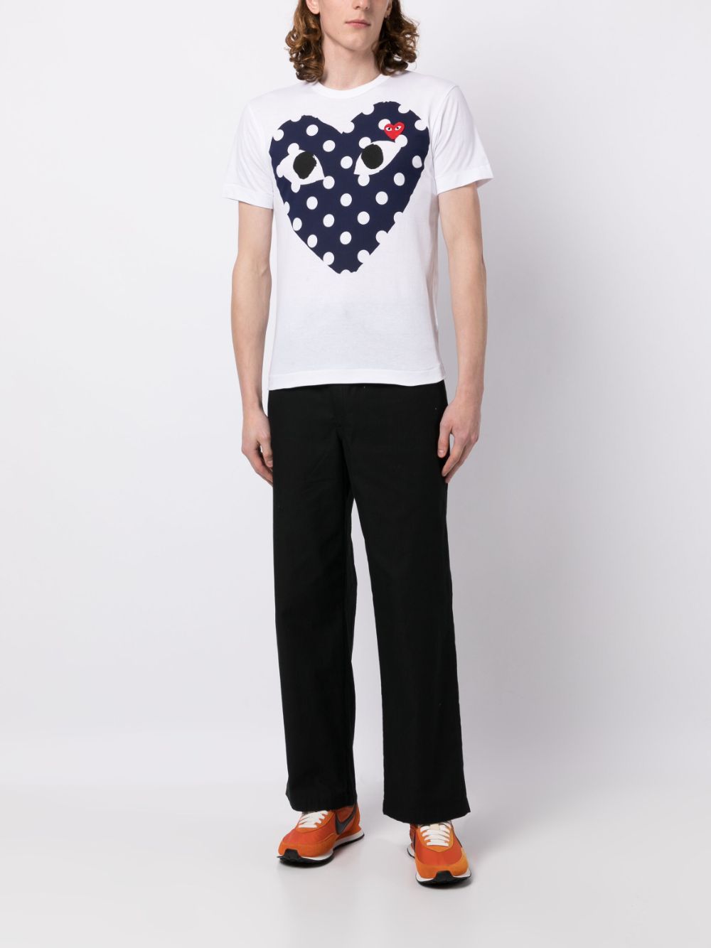 Comme Des Garçons Play T-shirt met logoprint - Wit