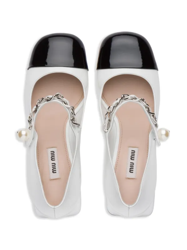 Miu Miu ホワイト/ブラック パンプス ミュウミュウ パンプス Miu Miu ホワイト/ブラック パンプス