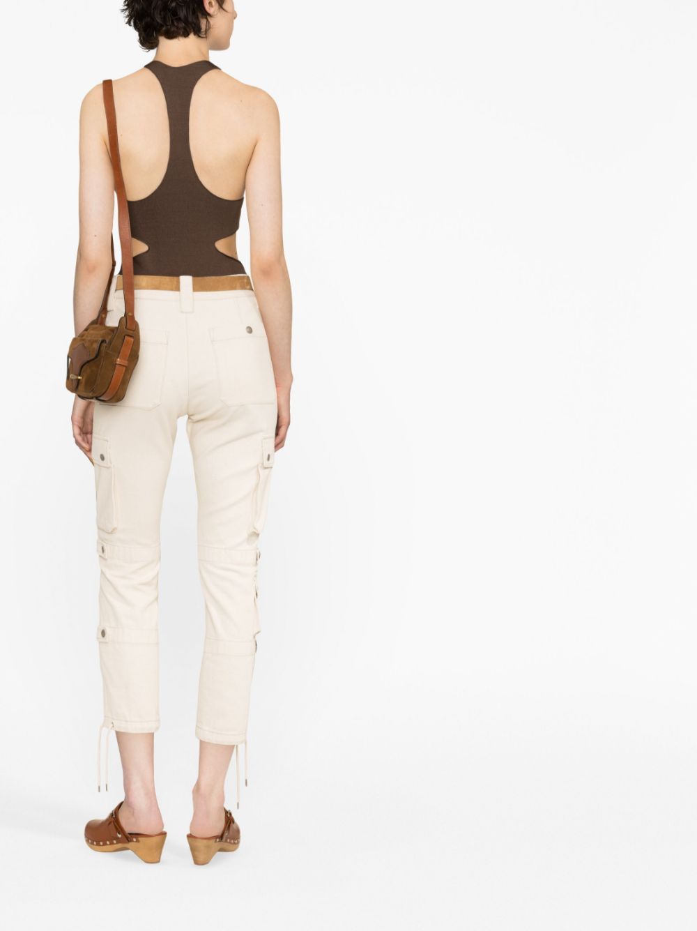 Shop Isabel Marant Cargo Tapered-leg Jeans In Neutrals