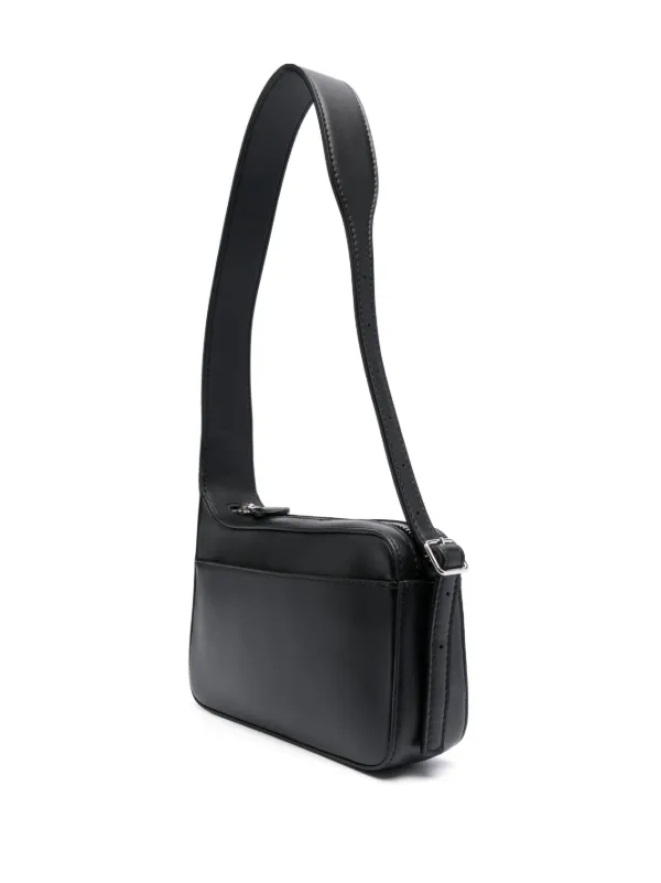 courrèges ブラック ショルダーバッグ Courrèges ジップ ショルダーバッグ | ブラック | FARFETCH JP