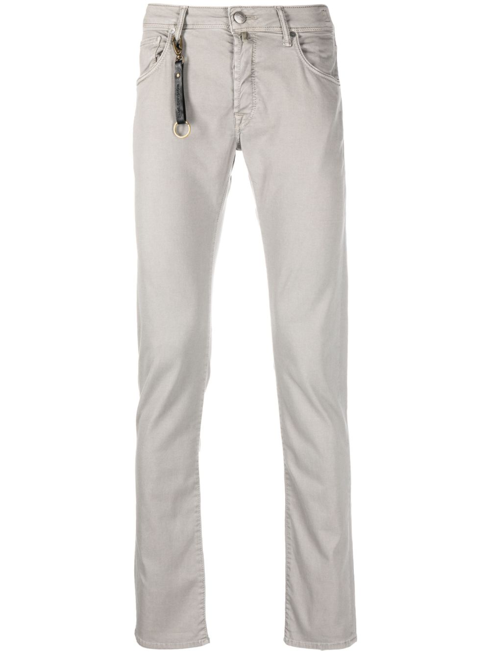 Incotex Low-rise Slim-cut Trousers In Grey