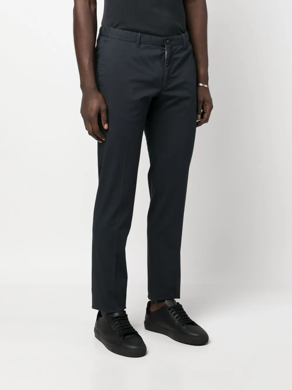 Shop Incotex Straight-leg Chino Trousers In Blue