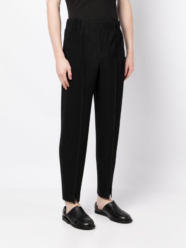 HOMME PLISSÉ ISSEY MIYAKE pleated cropped length trousers shop now at  Farfetch  Fashion Clothes Mens street style