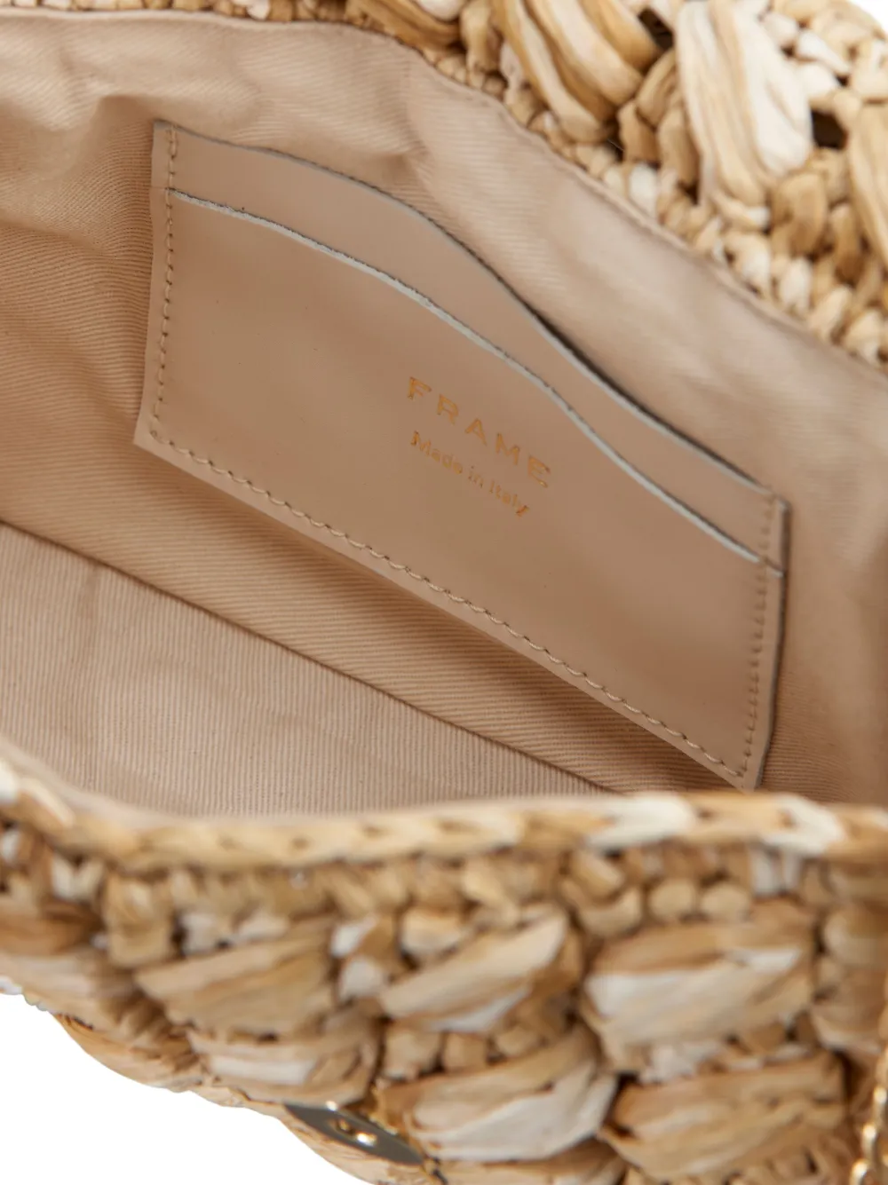 FRAME Le Straw Chain Crossbody Bag Farfetch