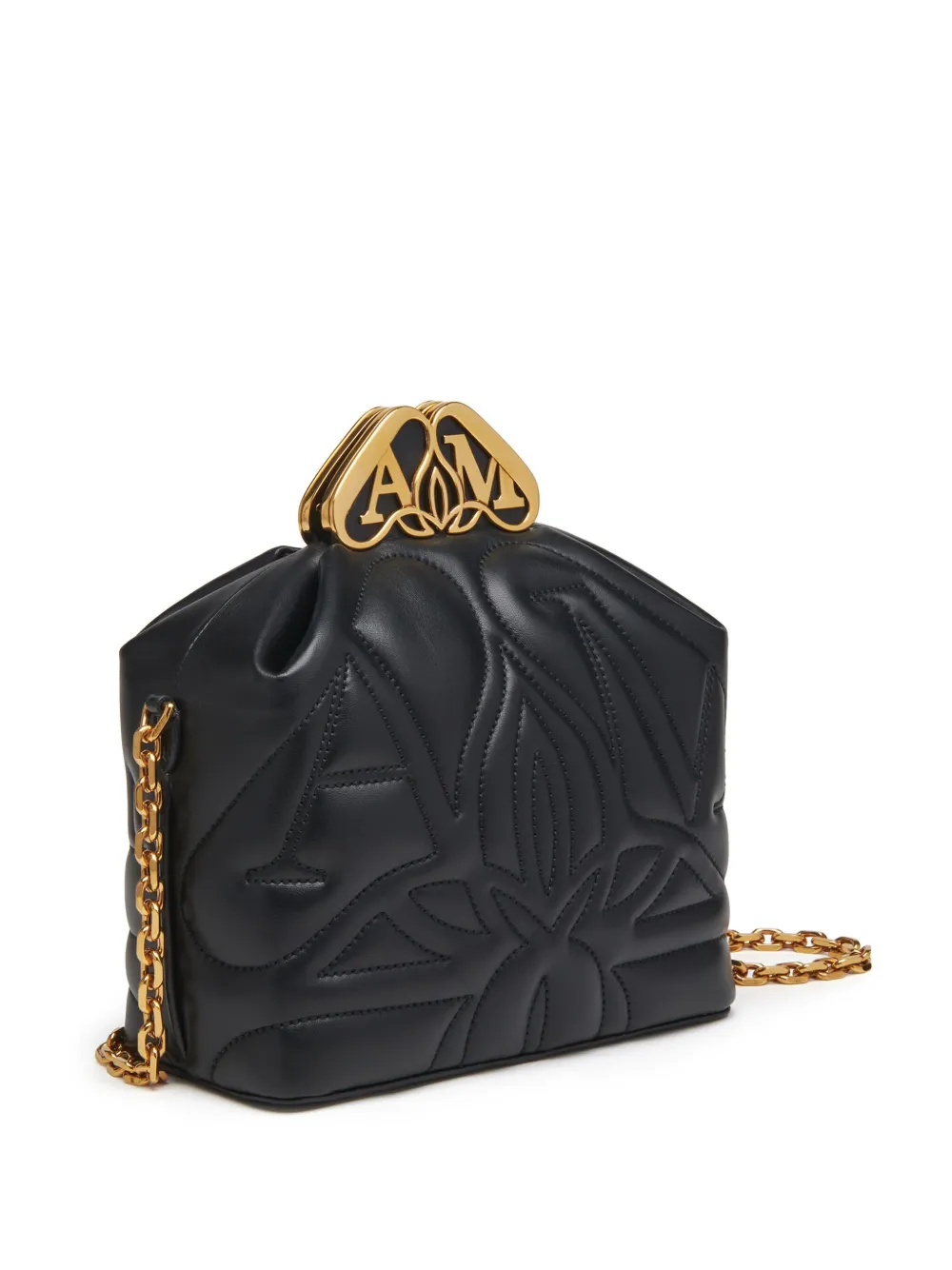 Shop Alexander Mcqueen The Seal Box Crossbody Bag In Black