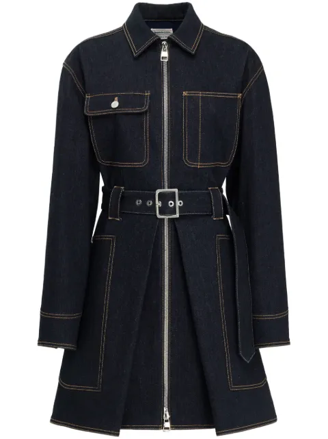 Alexander McQueen zip-up denim shirt dress