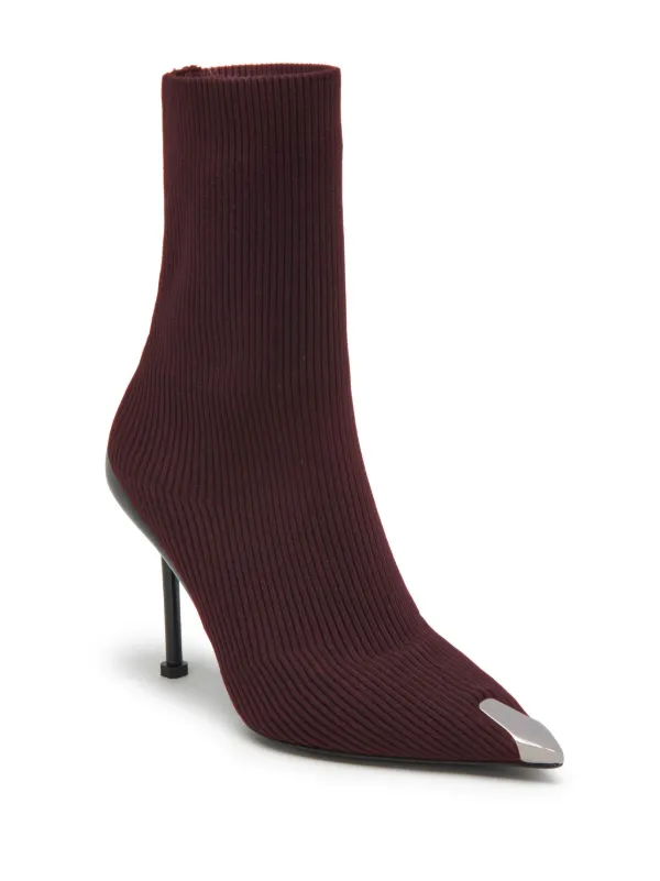 Burgundy hot sale sock boots