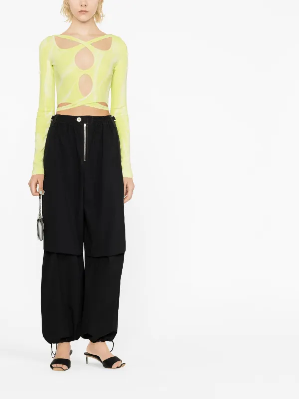 [L.E.E.Y] CUT OUT LONG SLEEVE TOP ★大人気★ ioiohahaun Womens Cutout Tops Trendy Sexy Long Sleeve Shirts