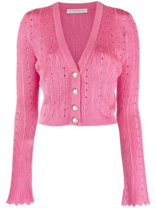 Alessandra Rich Embellished Cropped Cardigan - Farfetch