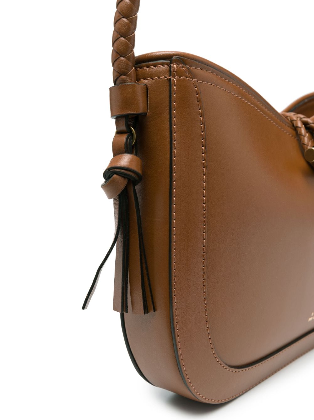 Shop Isabel Marant Vigo Leather Shoulder Bag In Brown