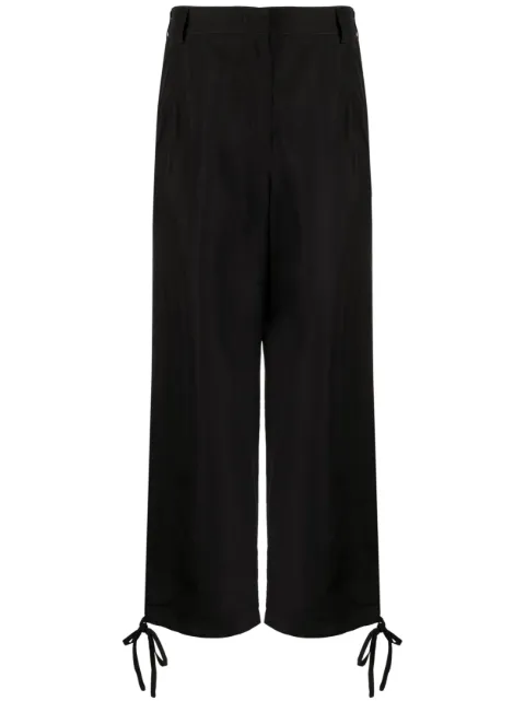 MSGM tie-cuff cropped trousers