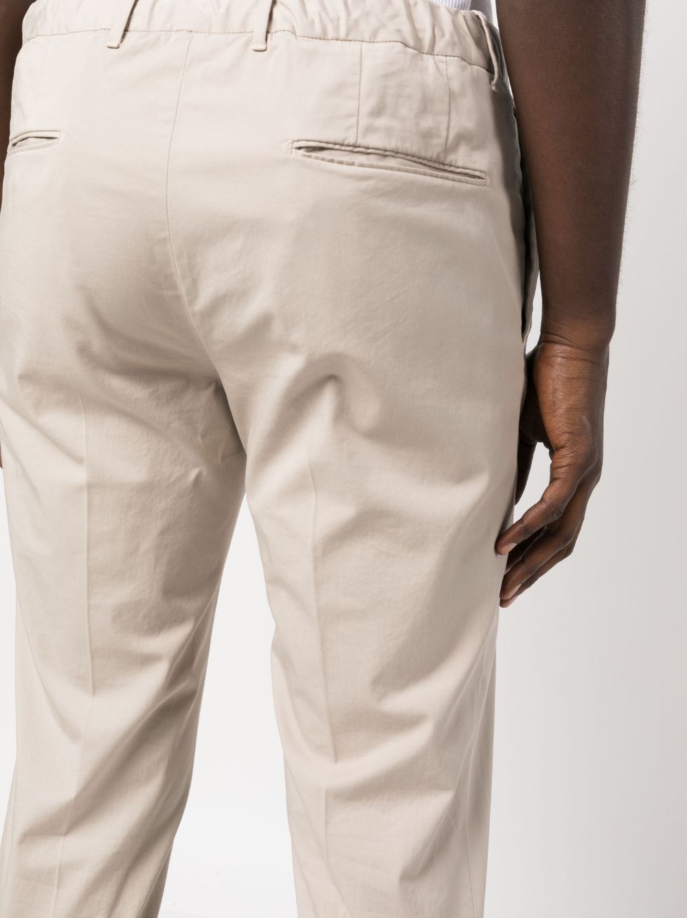 Shop Incotex Low-rise Slim-cut Trousers In Neutrals