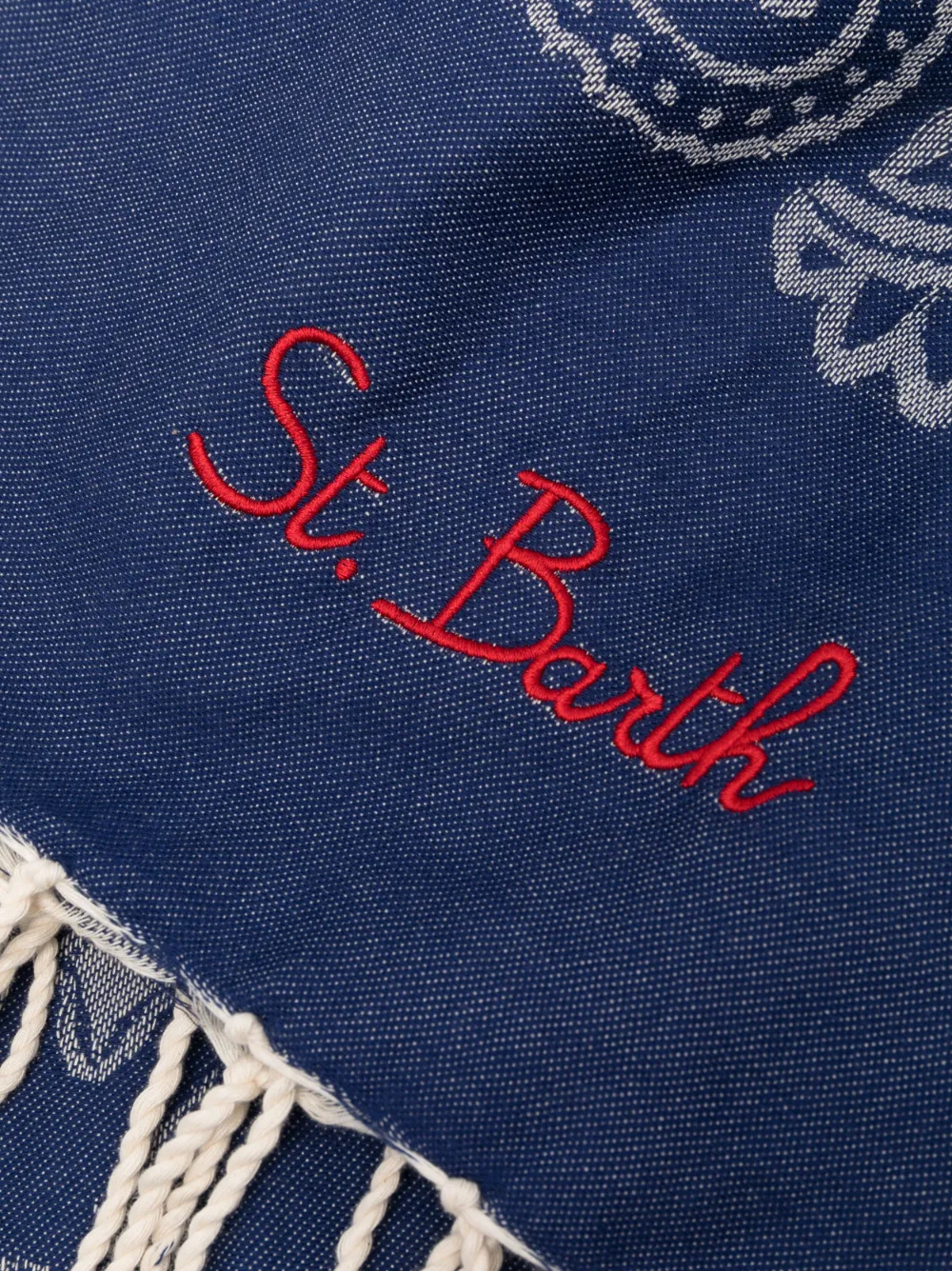 MC2 Saint Barth Strandlaken met paisley-print - Blauw