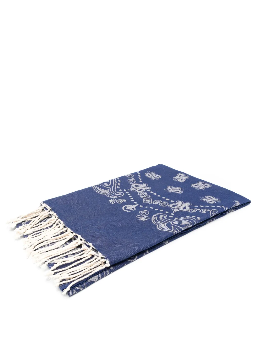 Mc2 Saint Barth Paisley-print Cotton Beach Towel In Blue