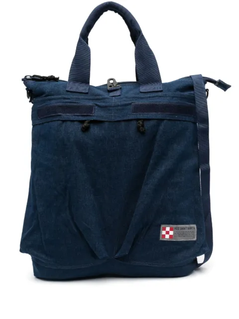 MC2 Saint Barth Mochila jeans com patch de logo