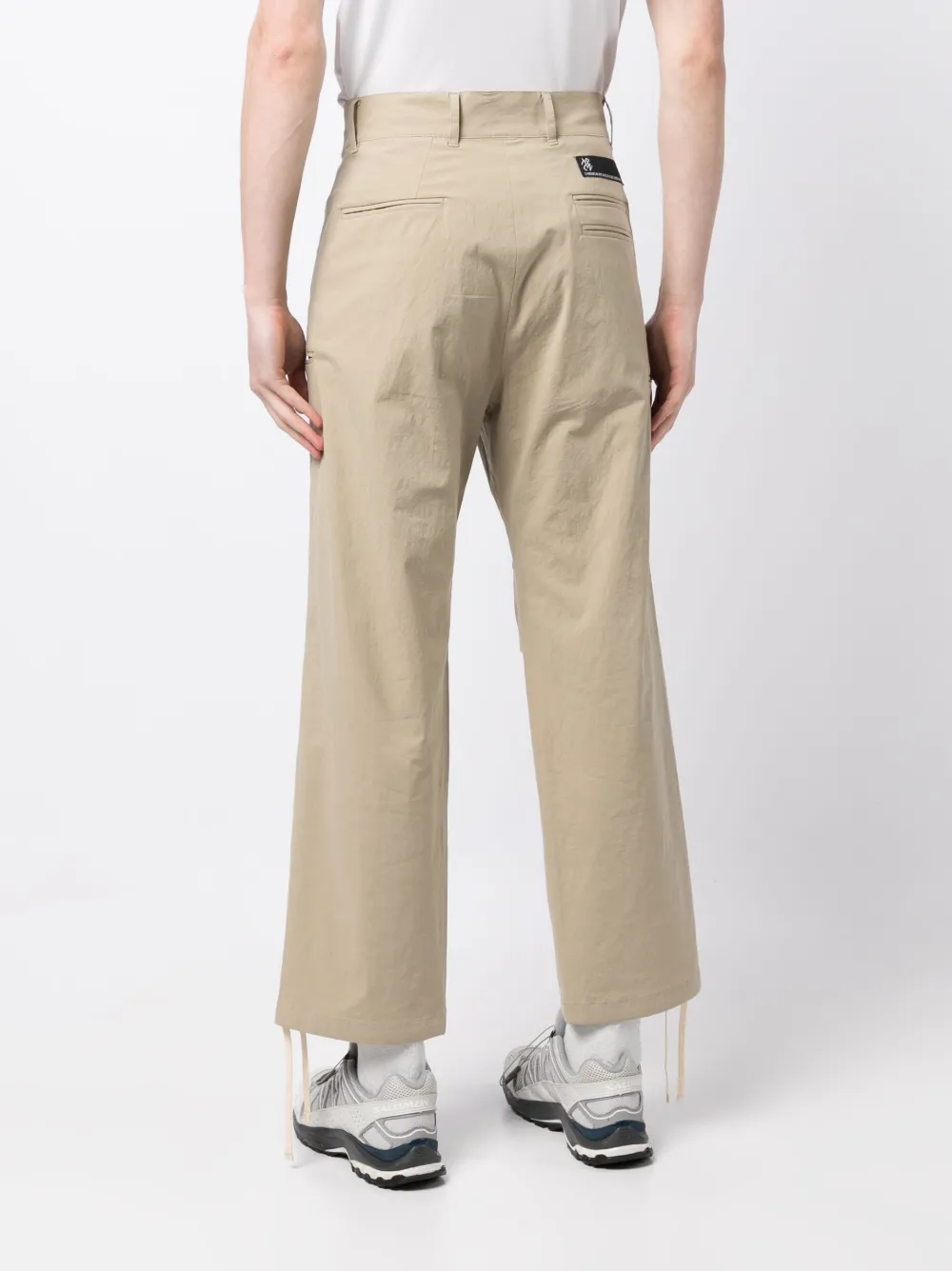 Stance Pleat-detail Cropped Trousers In Brown