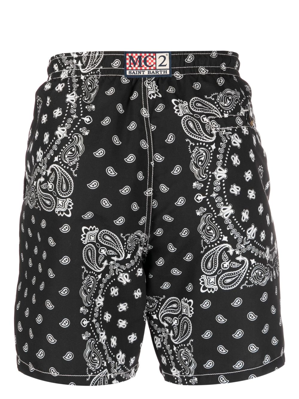 MC2 Saint Barth Zwembroek met paisley-print - Zwart