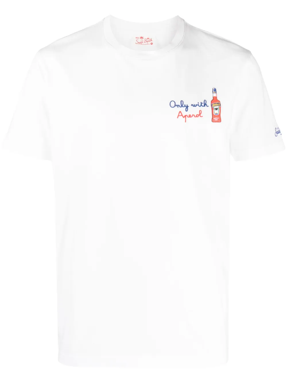 Mc2 Saint Barth Spritz Only Cotton T-shirt In White