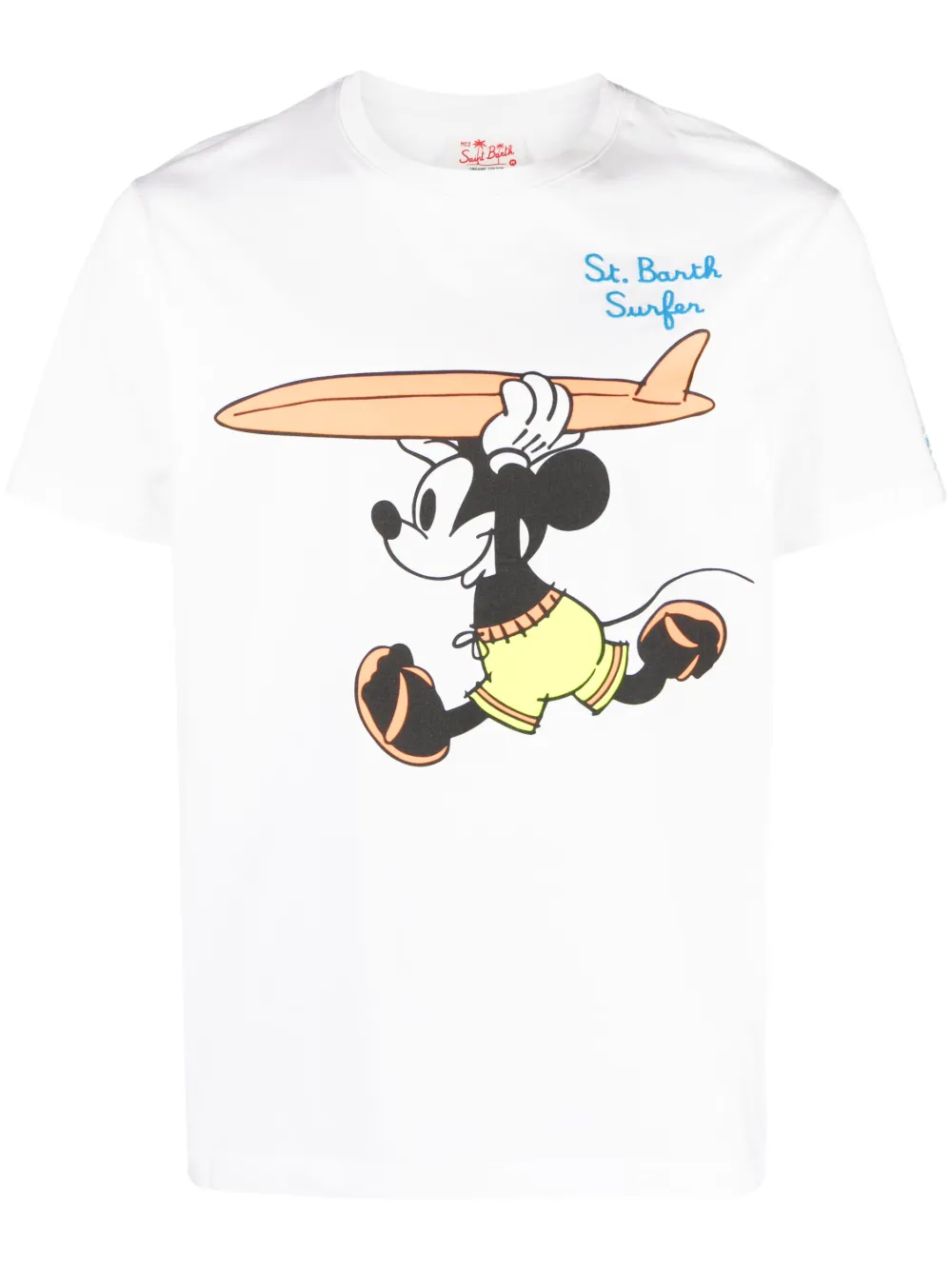 Mc2 Saint Barth Embroidered-logo Cotton T-shirt In White