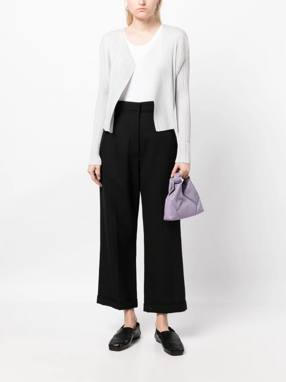 Pleats Please Issey Miyake Geplooid vest - Grijs