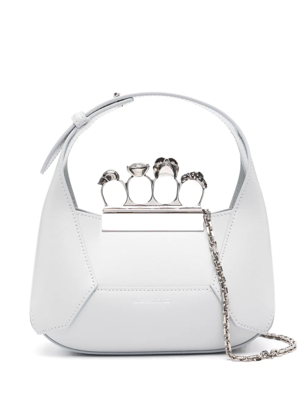 Alexander McQueen mini The Jewelled leather tote bag | Grey | Image 1