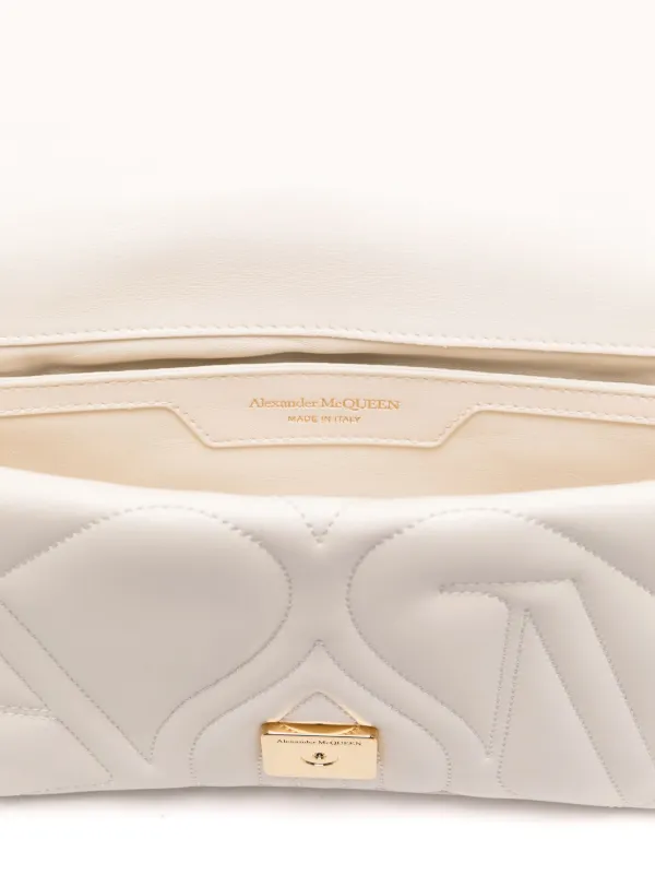Alexander McQueen Small The Seal Cross Body Bag | White