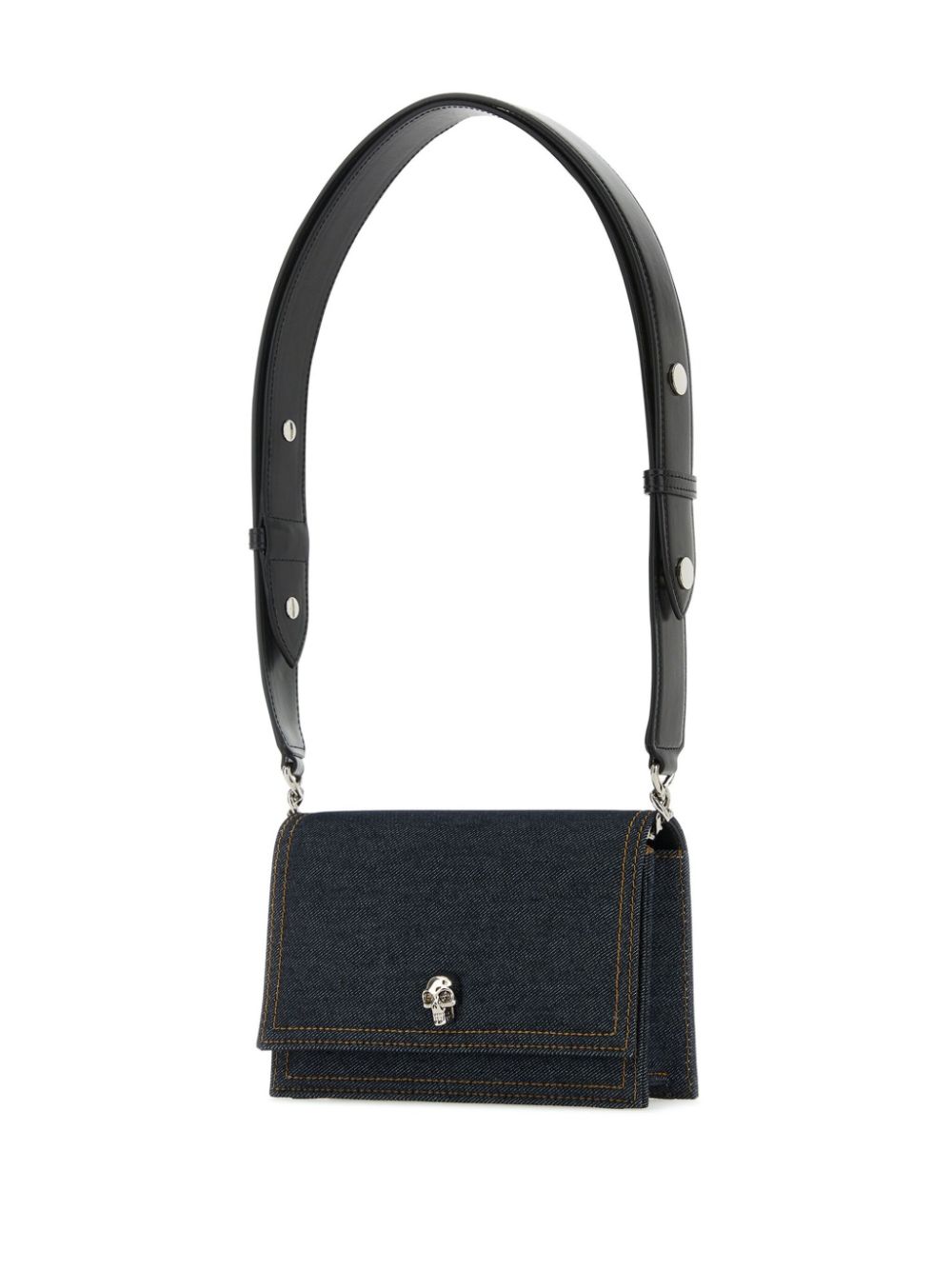 Alexander McQueen small Skull denim shoulder bag Women