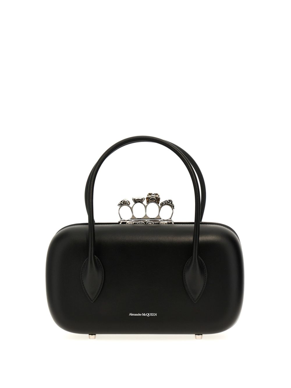 Alexander McQueen The Reverse leren shopper Zwart