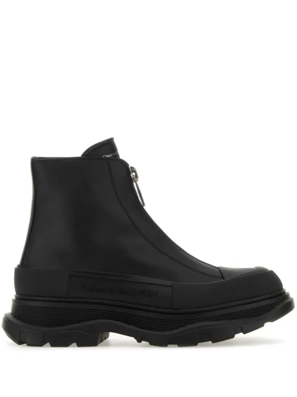 Alexander McQueen Bottes Tread Slick En Cuir Noir FARFETCH TN