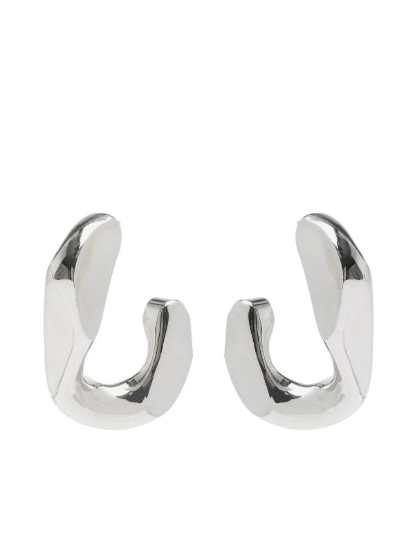 Alexander mcqueen chunky discount chain hoop earrings