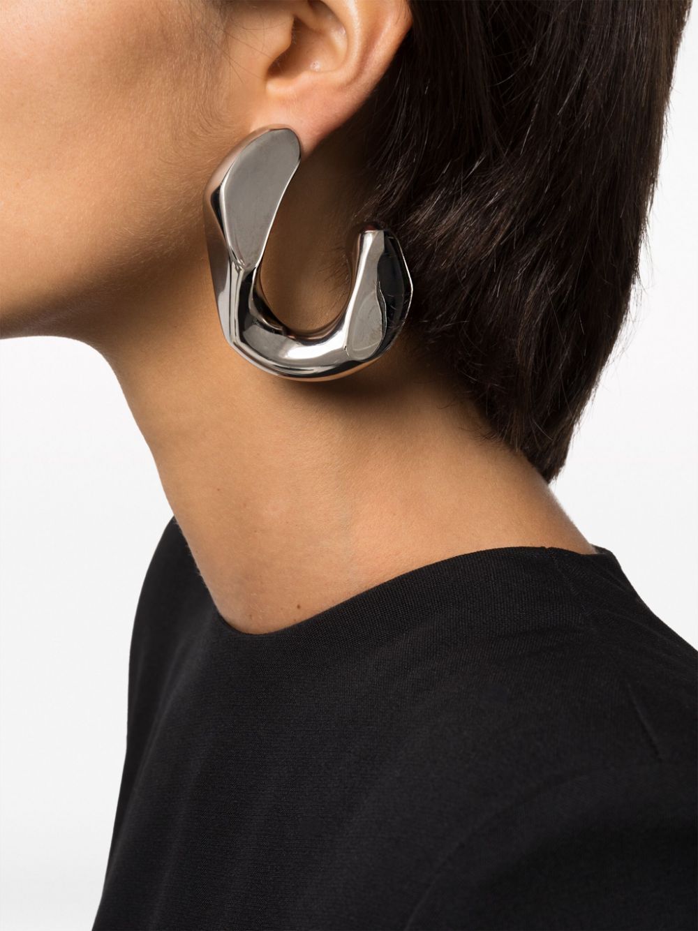 Image 2 of Alexander McQueen chain hoop earrings