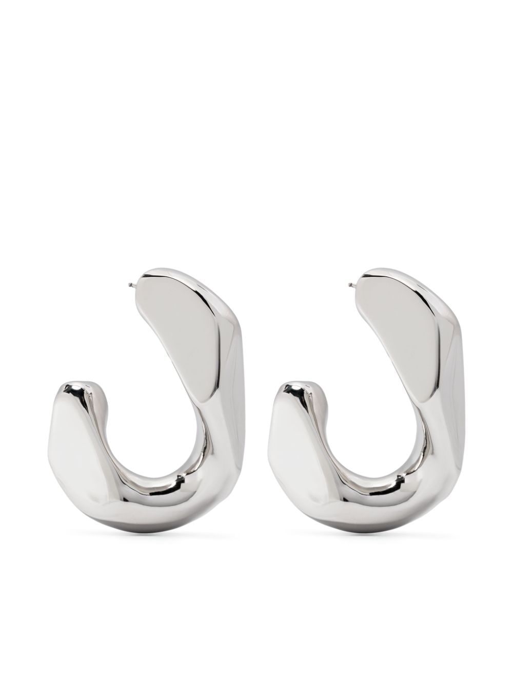 Alexander McQueen chain hoop earrings - Argento