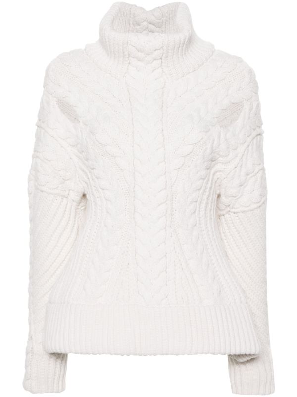 Alexander McQueen slash-detailing cable-knit Jumper - Farfetch