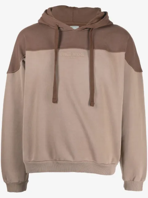 GUESS USA embroidered-logo cotton hoodie