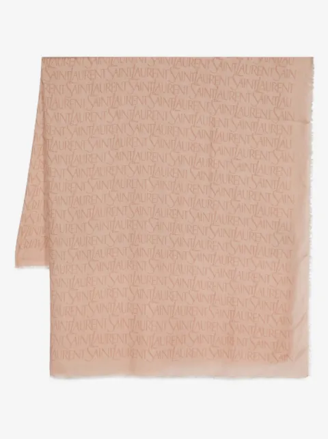 Saint Laurent logo-jacquard scarf