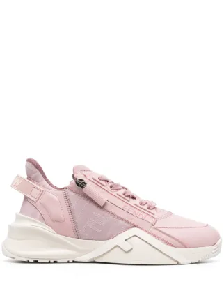 FENDI Flow Leather Sneakers | Pink | FARFETCH AO