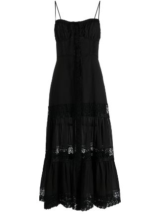 Charo Ruiz Ibiza Marisa lace-trim Midi Dress - Farfetch