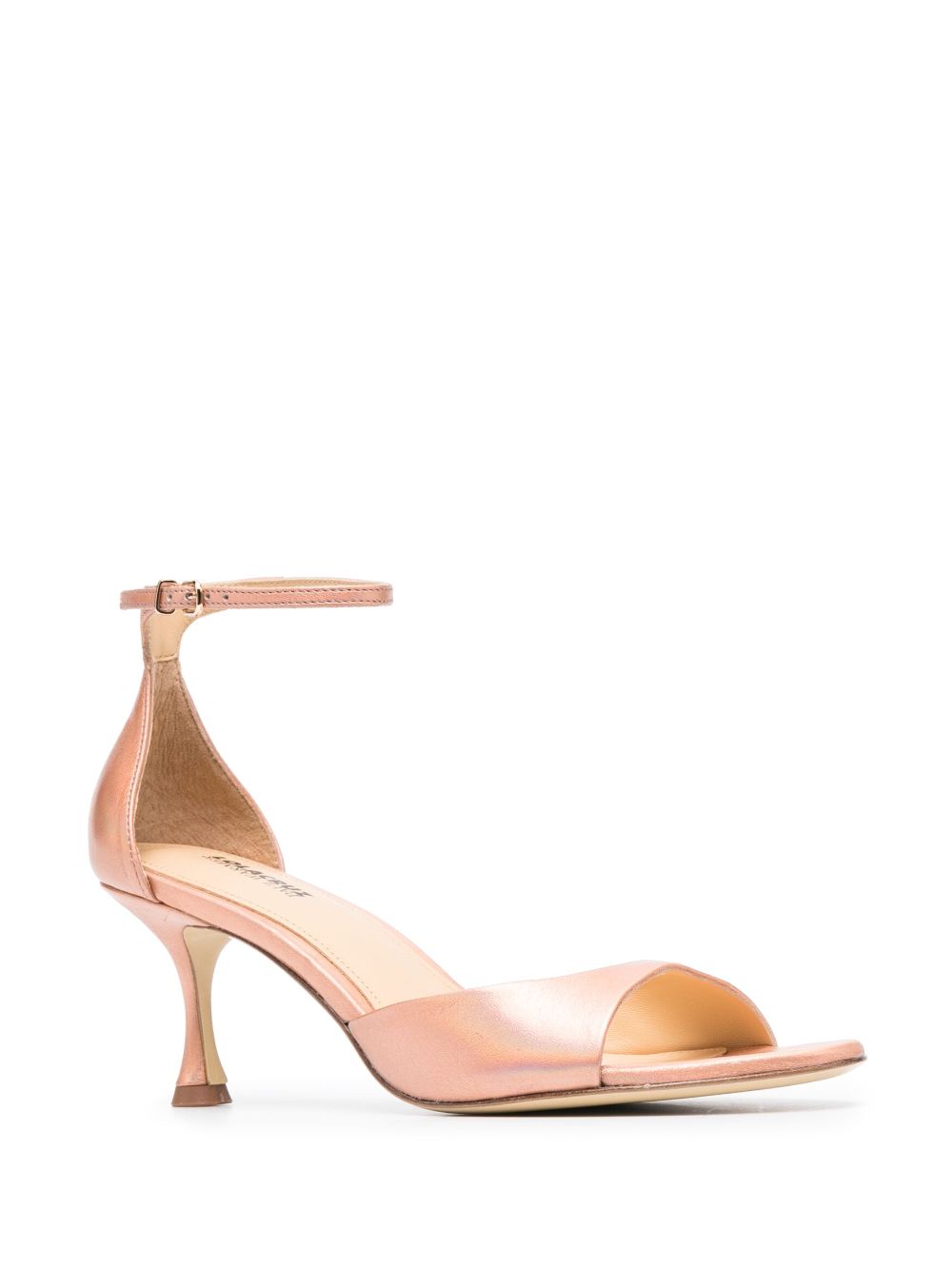 Paul Warmer x Lola Cruz 70mm metallic-finish sandals - Roze