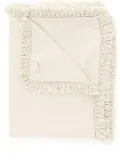 Once Milano fringe-detailing linen table cloth - Neutrals